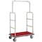 Global Industrial Silver Stainless Steel Bellman Cart, Straight Uprights, 6 Rubber Casters, 41-1/4L x 24W x 73H 985116SL - alternate 8